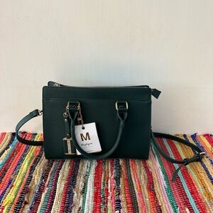 NEW Miztique Vegan Leather Pocketbook Bag Hunter Green